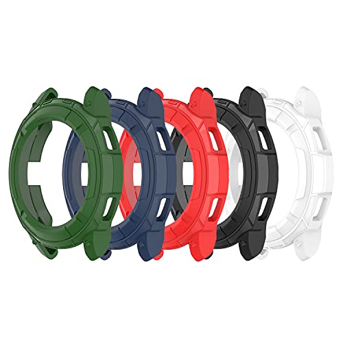 Chofit Schutzhülle kompatibel mit Samsung Galaxy Watch 4 Classic 42mm 46mm, TPU-Schutzhüllen mit Lünette, Ringschlaufe, Selbstklebende Abdeckung für Galaxy Watch4 Classic Smartwatch (42 mm, 5 Farben) von Chofit