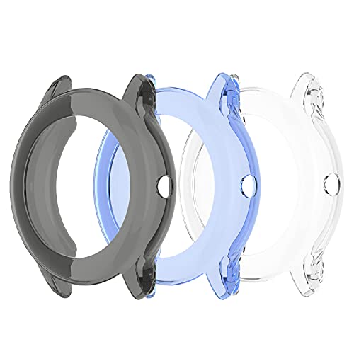 Chofit Schutzhüllen kompatibel mit IMILAB KW66/YAMAY SW022 Schutzhülle Soft TPU Bumper Shell für IMILAB KW66/YAMAY SW022 Smartwatch (Schwarz + Transparent + Blau) von Chofit