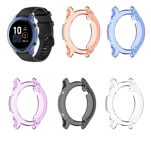 Tencloud Schutzhüllen kompatibel mit Huawei Honor Magic Watch 2, 46 mm, 42 mm, Schutzhülle, weiche TPU-Hülle, Zubehör für Honor Magic Watch 2 Smartwatch (46 mm, 5 Stück) von Chofit