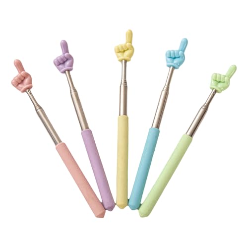 Pointer Finger Zeigestab Zeigefinger Stab Ausziehbar Zeige Ausziehbarer Zeigestock Fingerpointer Stick Ausziehbare Hand Mit Retractable Teacher Sticks Versenkbare (10 gemischte Farben,A) von ChongKuan