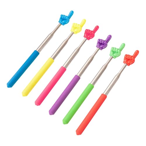Pointer Finger Zeigestab Zeigefinger Stab Ausziehbar Zeige Ausziehbarer Zeigestock Fingerpointer Stick Ausziehbare Hand Mit Retractable Teacher Sticks Versenkbare (20 gemischte Farben,B) von ChongKuan