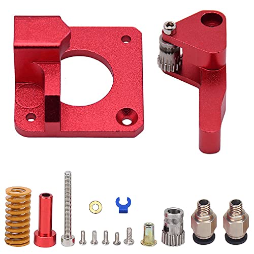 Dual Gear Extruder für Ender 3d drucker, Dual Pneumatic Joint Extruder 1.75mm Filament, Extruder für CR10/CR-10S/CR 10 PRO/Ender 3/Ender 3 Pro (Rot) von Choonjin