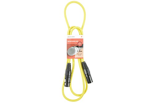 Chord Premium XLR-Stecker auf XLR-Buchse, Mikrofonkabel, Gelb, 1,5 m Chord Premium XLR-Stecker auf XLR-Buchse, Mikrofonkabel, Gelb, 1,5 m von Chord