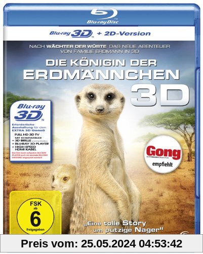 Die Königin der Erdmännchen 3D (+ 2D Version) [Blu-ray 3D] von Chris Barker