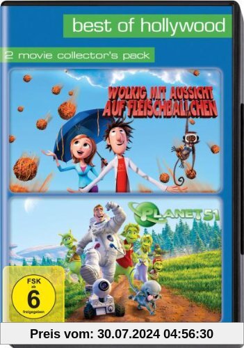 Best of Hollywood 2012 - 2 Movie Collector's, Pack 118 (Wolkig mit Aussicht auf Fleischbällchen / Planet 51) [2 DVDs] von Chris Miller
