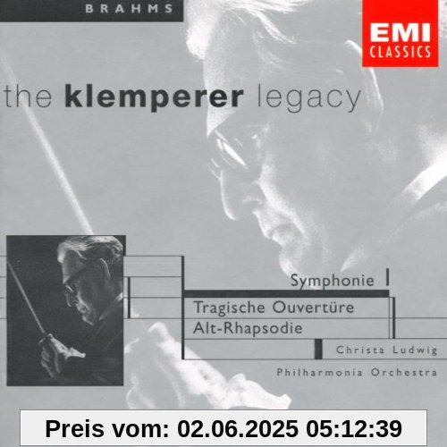 The Klemperer Legacy: Brahms: Sinfonie 1. Tragische Ouvertüre. Alt-Rhapsodie The Klemperer Legacy: Brahms: Sinfonie 1. Tragische Ouvertüre. Alt-Rhapsodie von Christa Ludwig
