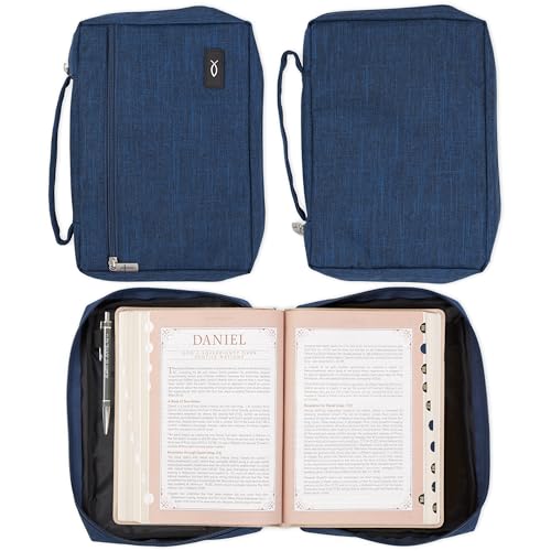 Christian Art Gifts Polyester-Bibelhülle für Männer und Frauen mit Jesus-Fisch-Patch, Reißverschlusstasche, Stiftschlaufen, leicht zu transportierendes Buchetui für Schreibwaren, Accessoires, Christian Art Gifts Polyester-Bibelhülle für Männer und Frauen mit Jesus-Fisch-Patch, Reißverschlusstasche, Stiftschlaufen, leicht zu transportierendes Buchetui für Schreibwaren, Accessoires, von Christian Art Gifts
