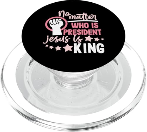 Egal wer Präsident ist, Jesus ist König für Frauen PopSockets PopGrip für MagSafe Egal wer Präsident ist, Jesus ist König für Frauen PopSockets PopGrip für MagSafe von Christian Clothing Design Ideas