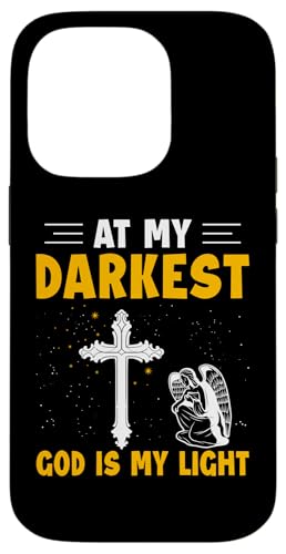 In meiner dunkelsten Zeit ist Gott mein Licht, Christ Hülle für iPhone 14 Pro von Christian Clothing Design Ideas