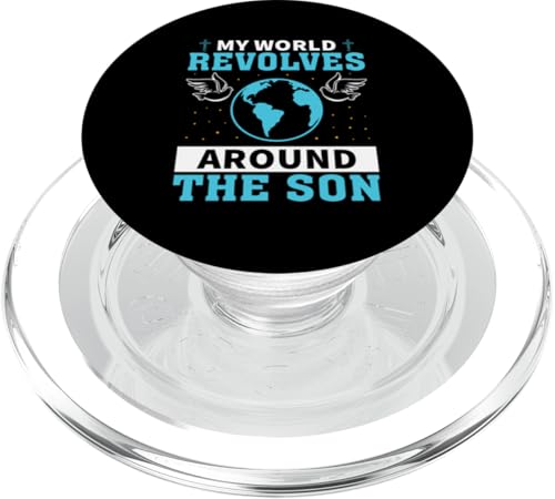Meine Welt dreht sich um den Sohn Christian PopSockets PopGrip für MagSafe Meine Welt dreht sich um den Sohn Christian PopSockets PopGrip für MagSafe von Christian Clothing Design Ideas