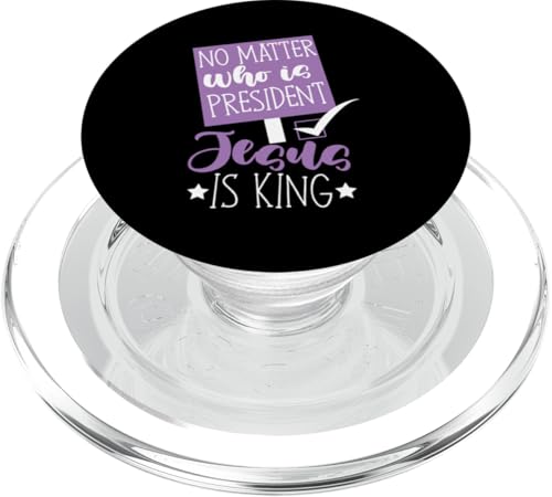 Egal wer Präsident Jesus ist König Frauen PopSockets PopGrip für MagSafe Egal wer Präsident Jesus ist König Frauen PopSockets PopGrip für MagSafe von Christian Clothing Design ideas