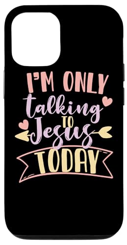 Ich spreche heute nur mit Jesus Hülle für iPhone 12/12 Pro Ich spreche heute nur mit Jesus Hülle für iPhone 12/12 Pro von Christian Clothing Design ideas