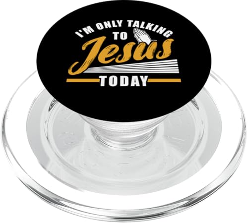 Ich spreche heute nur mit Jesus christlich PopSockets PopGrip für MagSafe Ich spreche heute nur mit Jesus christlich PopSockets PopGrip für MagSafe von Christian Clothing Design ideas