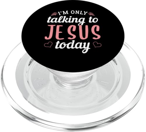 Ich spreche heute nur mit Jesus christlich PopSockets PopGrip für MagSafe Ich spreche heute nur mit Jesus christlich PopSockets PopGrip für MagSafe von Christian Clothing Design ideas
