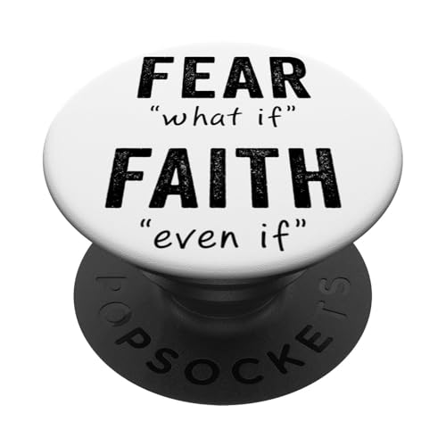 Fear = What If, Faith = Even If: Christian Motivational PopSockets Klebender PopGrip Fear = What If, Faith = Even If: Christian Motivational PopSockets Klebender PopGrip von Christian Faith & Bible Verse Inspiration