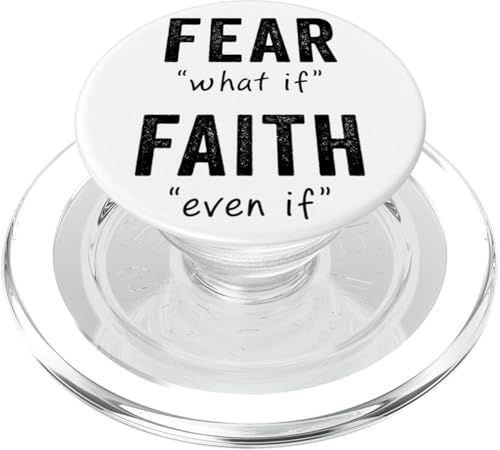Fear = What If, Faith = Even If: Christian Motivational PopSockets PopGrip für MagSafe Fear = What If, Faith = Even If: Christian Motivational PopSockets PopGrip für MagSafe von Christian Faith & Bible Verse Inspiration
