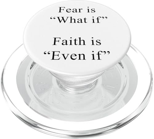 Fear is What if, Faith is Even If – Christian Motivational PopSockets PopGrip für MagSafe Fear is What if, Faith is Even If – Christian Motivational PopSockets PopGrip für MagSafe von Christian Faith & Bible Verse Inspiration