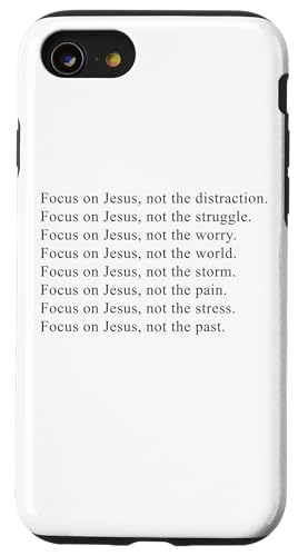 Focus on JESUS – Christian Faith Inspirational Reminder Hülle für iPhone SE (2020) / 7 / 8 von Christian Faith & Bible Verse Inspiration