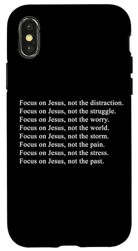 Focus on JESUS – Christian Faith Inspirational Reminder Hülle für iPhone X/XS von Christian Faith & Bible Verse Inspiration