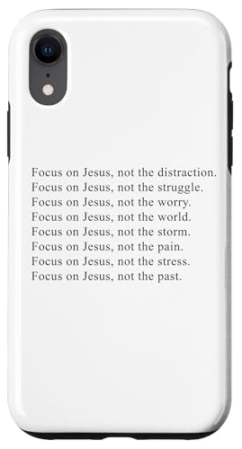 Focus on JESUS – Christian Faith Inspirational Reminder Hülle für iPhone XR von Christian Faith & Bible Verse Inspiration