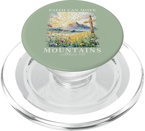 Faith Can Move Mountains Christlicher Glaube, Frauen und Mädchen PopSockets PopGrip für MagSafe von Christian Gifts by Alexis Mae