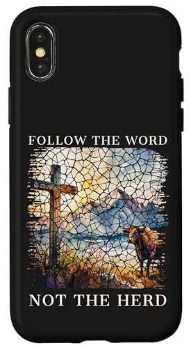 Folge dem Wort, nicht der Herde, Christliche Frauen, Männer, Kinder, Glaube Hülle für iPhone X/XS Folge dem Wort, nicht der Herde, Christliche Frauen, Männer, Kinder, Glaube Hülle für iPhone X/XS von Christian Gifts by Alexis Mae