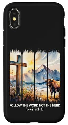 Folgt dem Wort, nicht der Herde, Christliche Frauen, Männer, Glaubensbibel Hülle für iPhone X/XS Folgt dem Wort, nicht der Herde, Christliche Frauen, Männer, Glaubensbibel Hülle für iPhone X/XS von Christian Gifts by Alexis Mae