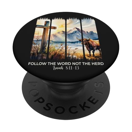 Folgt dem Wort, nicht der Herde, Christliche Frauen, Männer, Glaubensbibel PopSockets Klebender PopGrip Folgt dem Wort, nicht der Herde, Christliche Frauen, Männer, Glaubensbibel PopSockets Klebender PopGrip von Christian Gifts by Alexis Mae