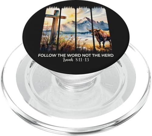 Folgt dem Wort, nicht der Herde, Christliche Frauen, Männer, Glaubensbibel PopSockets PopGrip für MagSafe von Christian Gifts by Alexis Mae
