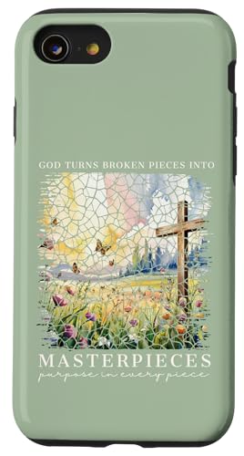 Gott macht aus zerbrochenen Teilen Meisterwerke Christliche Frauen Hülle für iPhone SE (2020) / 7 / 8 von Christian Gifts by Alexis Mae