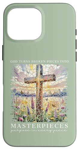 Gott macht aus zerbrochenen Teilen Meisterwerke Christlicher Glaube Hülle für iPhone 16 Pro Max Gott macht aus zerbrochenen Teilen Meisterwerke Christlicher Glaube Hülle für iPhone 16 Pro Max von Christian Gifts by Alexis Mae