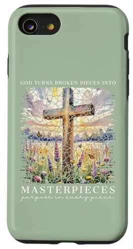 Gott macht aus zerbrochenen Teilen Meisterwerke Christlicher Glaube Hülle für iPhone SE (2020) / 7 / 8 von Christian Gifts by Alexis Mae