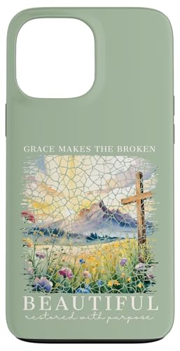 Grace macht die Broken zu schönen Frauen, die auf christlichem Glauben basieren Hülle für iPhone 13 Pro Max von Christian Gifts by Alexis Mae