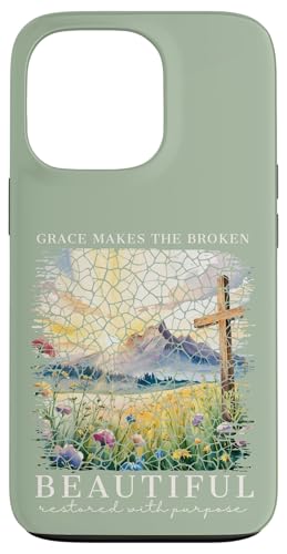 Grace macht die Broken zu schönen Frauen, die auf christlichem Glauben basieren Hülle für iPhone 13 Pro von Christian Gifts by Alexis Mae