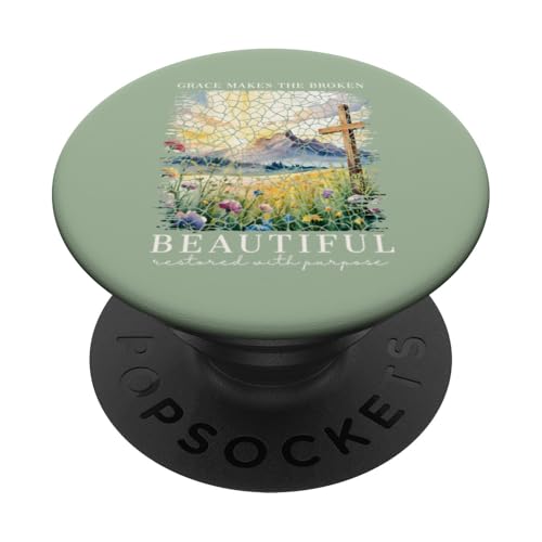 Grace macht die Broken zu schönen Frauen, die auf christlichem Glauben basieren PopSockets Klebender PopGrip Grace macht die Broken zu schönen Frauen, die auf christlichem Glauben basieren PopSockets Klebender PopGrip von Christian Gifts by Alexis Mae