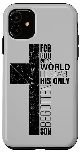 Hülle für iPhone 11 Bibelvers Handyhülle Männer Ehemann Jungs Cooles christliches Kreuz von Christian Gifts by Alexis Mae