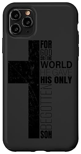 Hülle für iPhone 11 Pro Max Christliche Handyhüllen mit Bibelversen Männer Religiöses Kreuz von Christian Gifts by Alexis Mae
