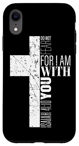 Hülle für iPhone XR Bibelvers Handyhülle Männer Papa Jesaja 41 10 Christliches Kreuz von Christian Gifts by Alexis Mae