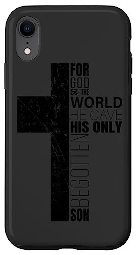 Hülle für iPhone XR Christliche Handyhüllen mit Bibelversen Männer Religiöses Kreuz von Christian Gifts by Alexis Mae