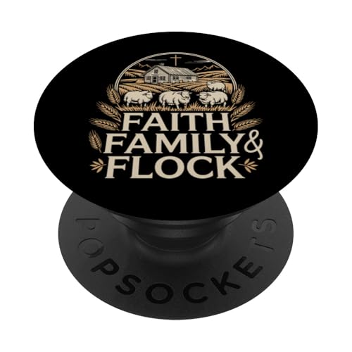Faithful Homestead Christliche Landwirtschaft Bibelbezogenes Leben PopSockets Klebender PopGrip von Christian Homesteader Faith Farming Rural Life