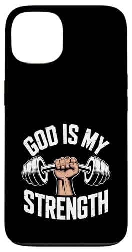 God Is My Strength! Christlicher Glaube Jesus Christus Fitnessstudio Hülle für iPhone 13 von Christian Jesus and God Designs for Church