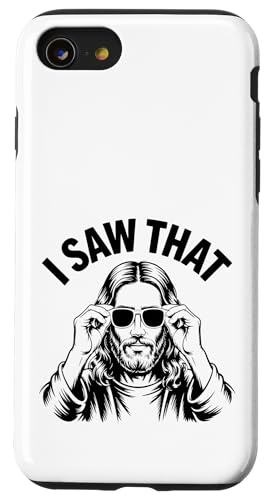 I Saw That! Lustiges christliches Wortspiel Kirche christlicher Glaube Hülle für iPhone SE (2020) / 7 / 8 von Christian Jesus and God Designs for Church