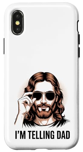 I'm Telling Dad! Lustiges christliches Wortspiel Jesus Christus Kirche Hülle für iPhone X/XS I'm Telling Dad! Lustiges christliches Wortspiel Jesus Christus Kirche Hülle für iPhone X/XS von Christian Jesus and God Designs for Church