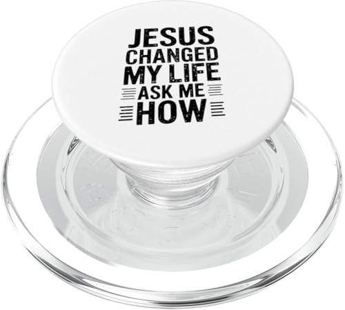 Jesus hat mein Leben verändert! Frag mich wie! Christian Jesus PopSockets PopGrip für MagSafe Jesus hat mein Leben verändert! Frag mich wie! Christian Jesus PopSockets PopGrip für MagSafe von Christian Jesus and God Designs for Church