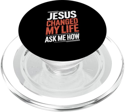Jesus hat mein Leben verändert! Frag mich wie! Christian Jesus PopSockets PopGrip für MagSafe Jesus hat mein Leben verändert! Frag mich wie! Christian Jesus PopSockets PopGrip für MagSafe von Christian Jesus and God Designs for Church