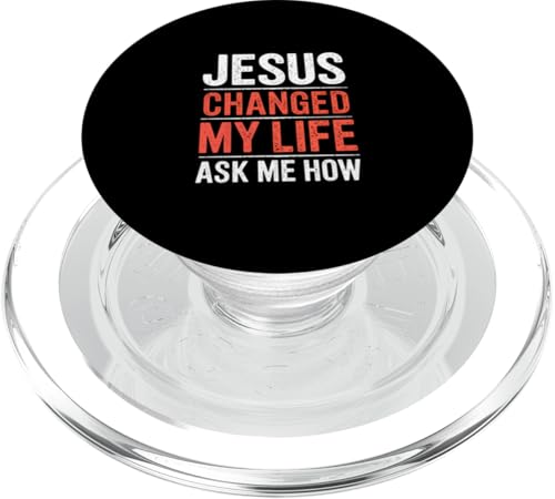 Jesus hat mein Leben verändert! Frag mich wie! Christian Jesus PopSockets PopGrip für MagSafe Jesus hat mein Leben verändert! Frag mich wie! Christian Jesus PopSockets PopGrip für MagSafe von Christian Jesus and God Designs for Church