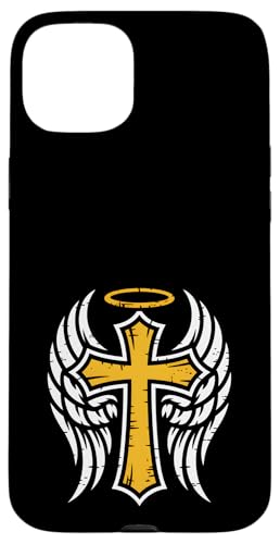 Kreuz mit Flügeln eines Engels für Christen Hülle für iPhone 15 Plus Kreuz mit Flügeln eines Engels für Christen Hülle für iPhone 15 Plus von Christian Jesus and God Designs for Church