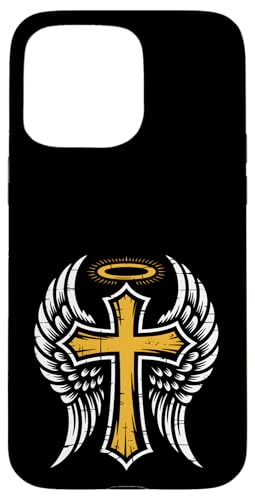 Kreuz mit Flügeln eines Engels für Christen Hülle für iPhone 15 Pro Max Kreuz mit Flügeln eines Engels für Christen Hülle für iPhone 15 Pro Max von Christian Jesus and God Designs for Church