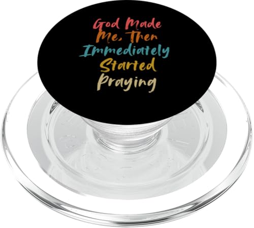 When God Made Me Shirt He Started Praying Religiöses Zitat PopSockets PopGrip für MagSafe When God Made Me Shirt He Started Praying Religiöses Zitat PopSockets PopGrip für MagSafe von Christian Jokes Apparel When God Made Me Funny