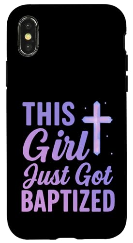 Christliche Kommunion mit Aufschrift "Taufe This Girl Just Got Baptized Christliche Kommunion" Hülle für iPhone X/XS Christliche Kommunion mit Aufschrift "Taufe This Girl Just Got Baptized Christliche Kommunion" Hülle für iPhone X/XS von Christian Religious 1st Communion Outfits